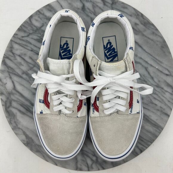 Vans Sneakers Womens 8 White Suede and Canvas Skate Skater Skateboarding Shoes - Picture 8 of 14